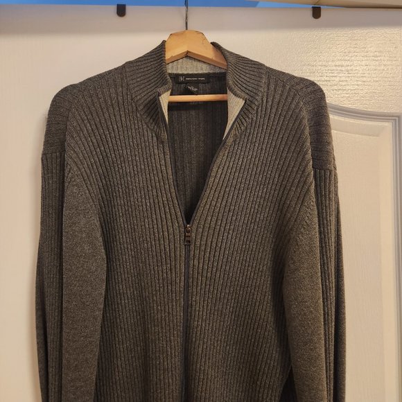 INC Full Zip Cotton Sweater (XL) - Picture 3 of 5